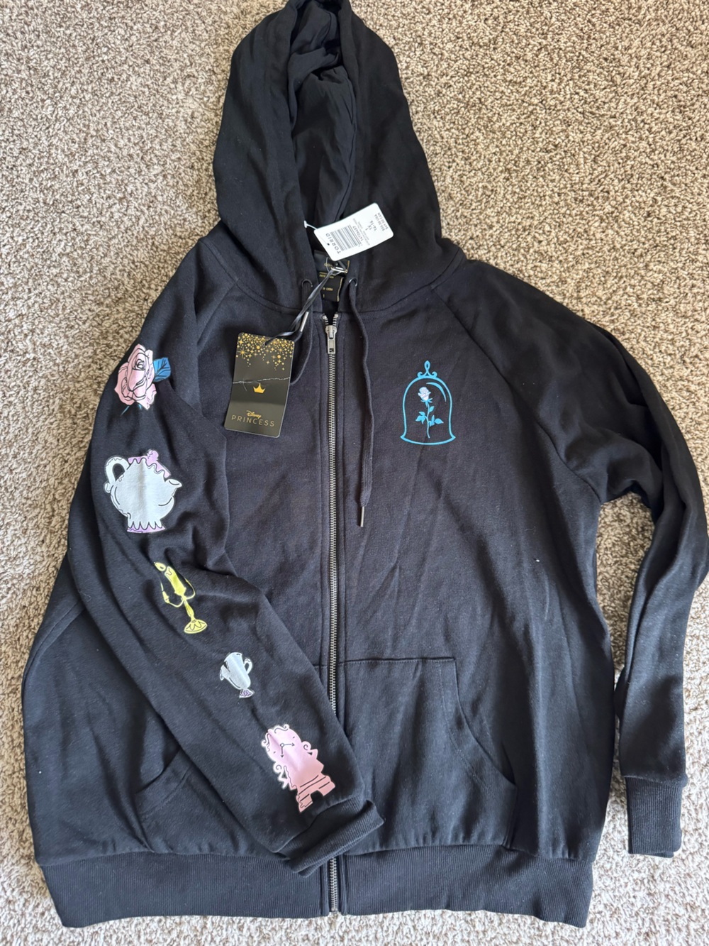 Torrid Disney Princess Zip Hoodie- Beauty and the Beast